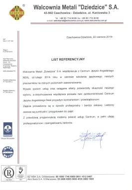 Walcownia Metali "Dziedzice" S.A.